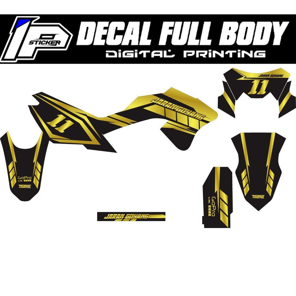 Decal KLX bf Full Body stiker/ sticker dekal klx new STD, G, BF, SE desain gold