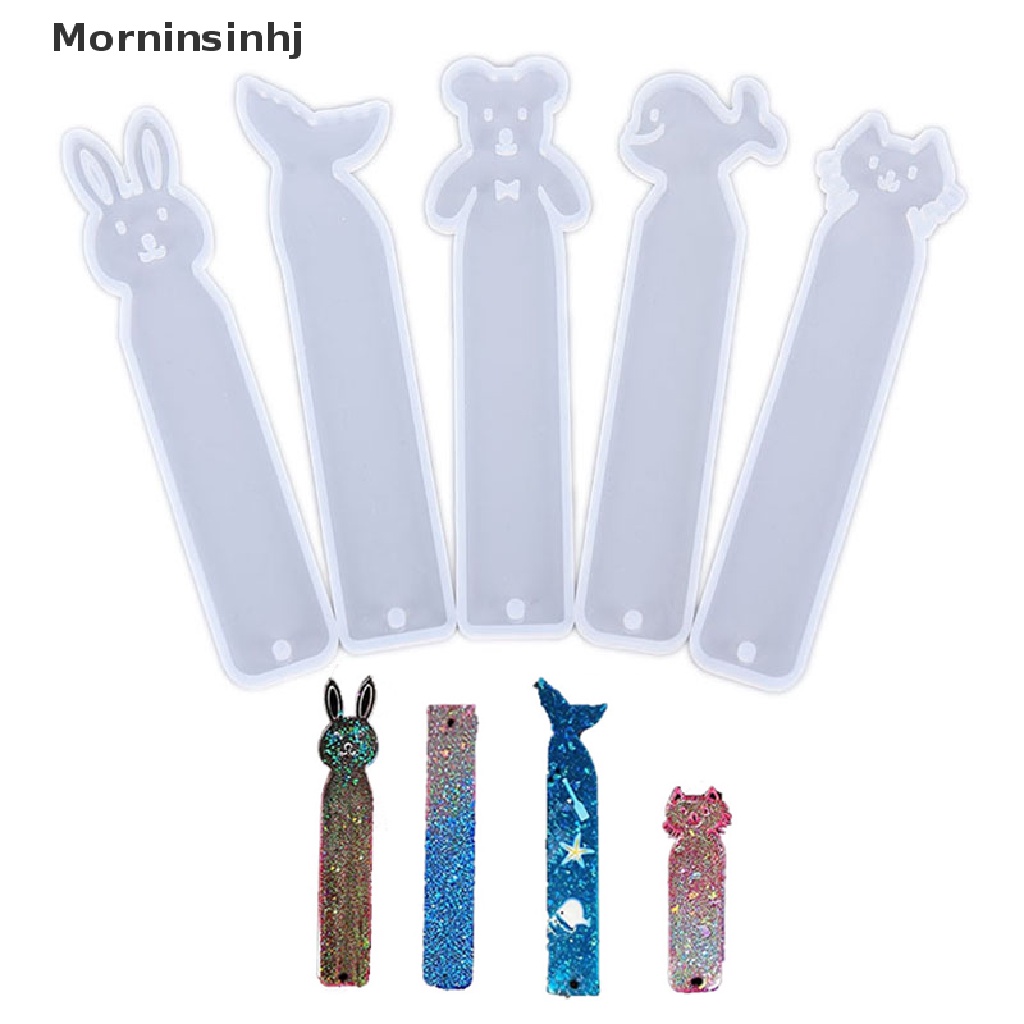 Mornin Resin Bookmark Cetakan Persegi Panjang Animal Silicone Mold DIY Membuat Perhiasan Epoxy id