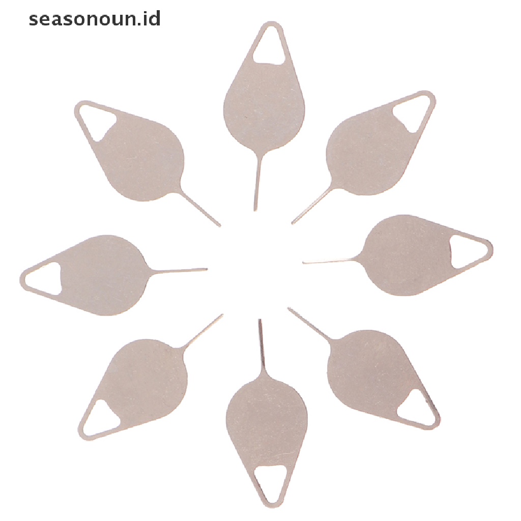 Seasonoun 50pcs Sim Card Tray Removal Eject Pin Alat Kunci Stainless Steel.