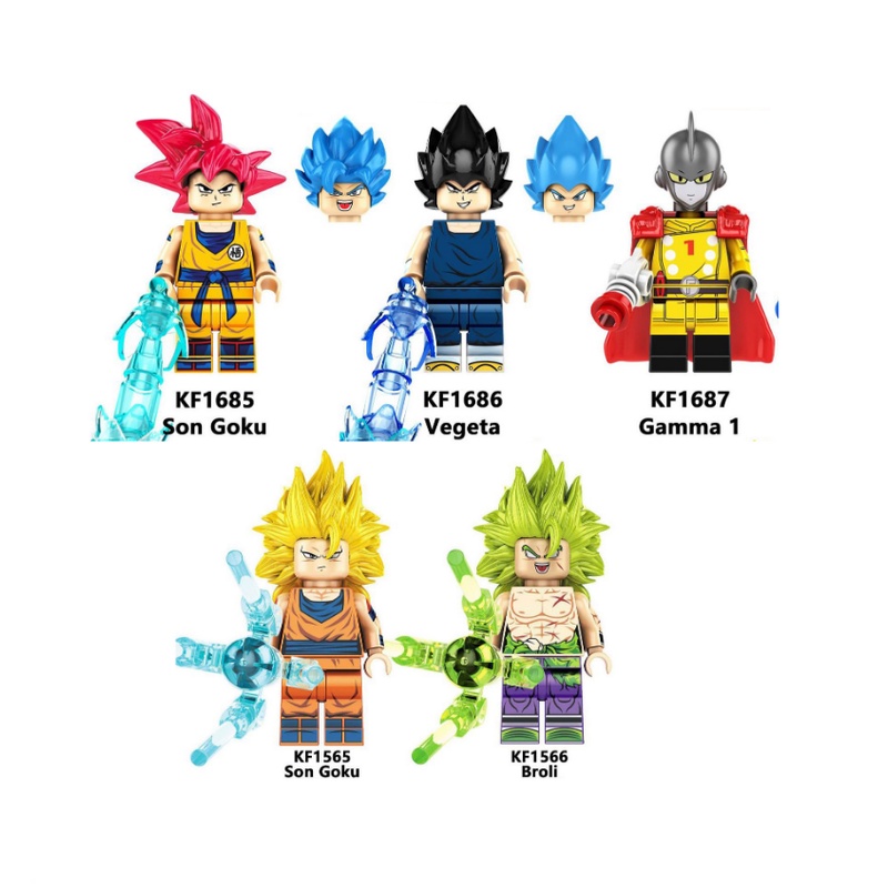 Dragon Ball Super Mini Boneka Super Saiyan Monkey King Vegeta Piccolo Black Goku Sharu Puzzle Rakitan Mainan Blok Bangunan