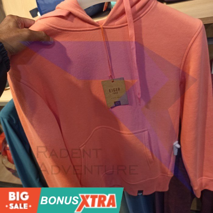 Sweater Cewek EIGER1989 X SWEATER WARMES KAPUZEN 91000 7464 Peach Original AWET MURAH KEREN KECE