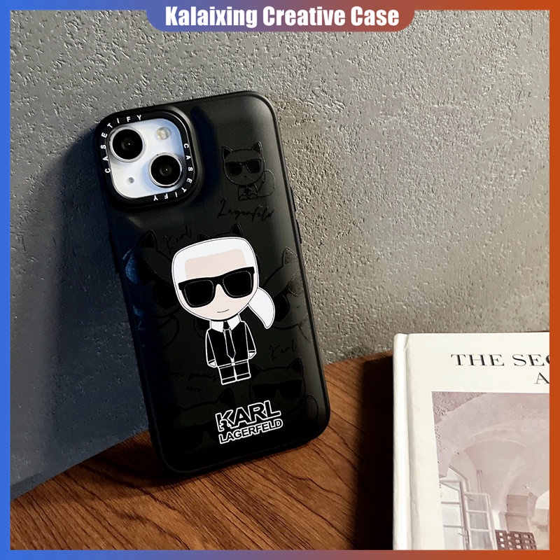 IPHONE Untuk Iphone14 13 12 11 14 Plus 14 Pro Max Karl Pola Puff Soft Phone Case