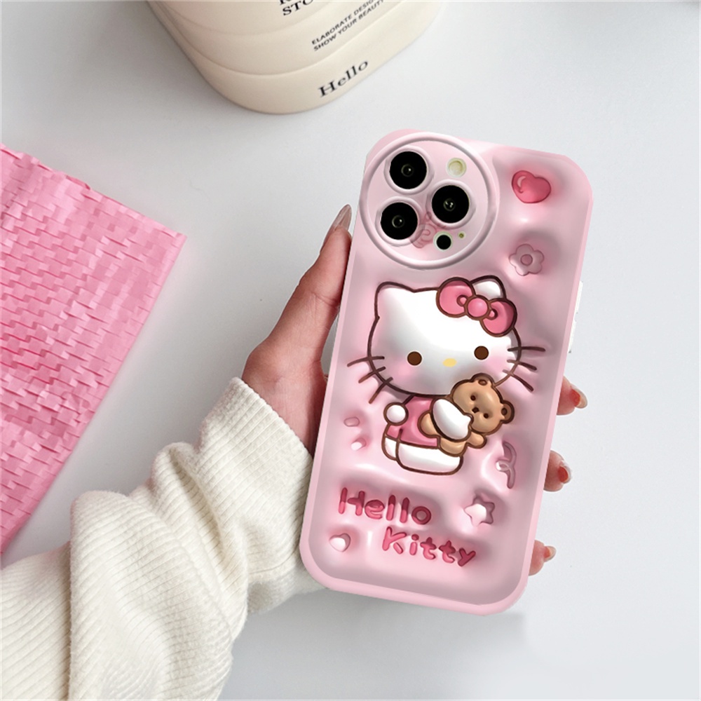 Case Samsung A14 A04 A04S A13 A03 A03S A12 A52 A52S A21S A50 A50S A30S A20 A10S A10 A11 M11 J7Prime J7Pro J6Prime J6Plus Cute Kuromi Hello kitty Air Cushion TPU Phone Cover