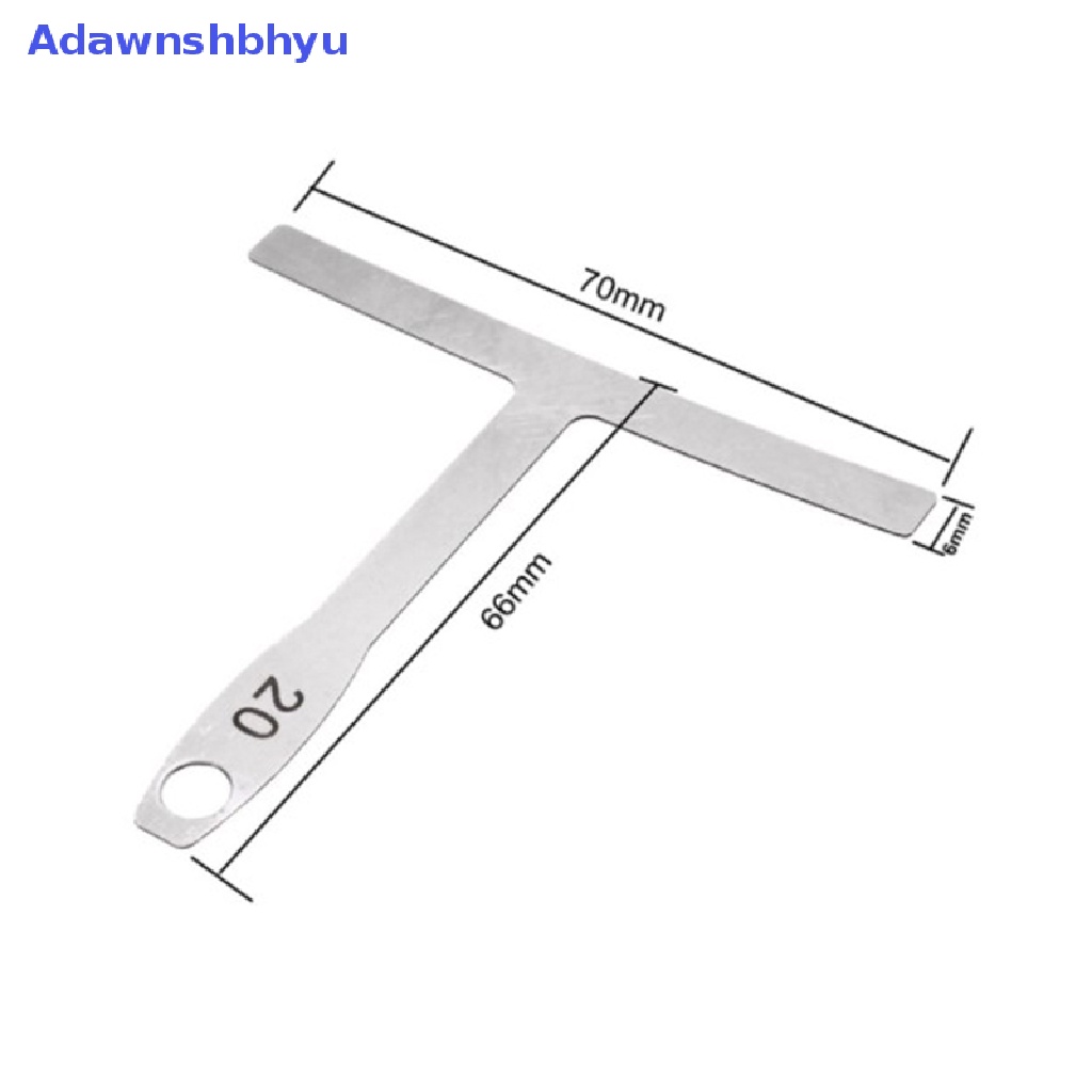 Adhyu 9pcs Understring Radius Measure Bass String Pengukur Gitar Perbaikan Mengukur Bentuk T ID