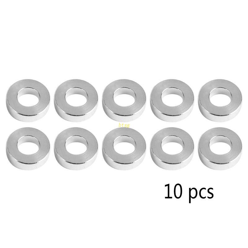 Btsg 10buah Model DIY Silver Metal Aluminium Flat Washer Spacer Gasket Untuk 3D Printer Bagian Hardware (3mm/0.1inch)