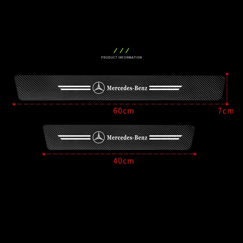 Mobil luminous threshold strip door pedal anti-step Stiker Serat Karbon Pelindung strip Hias Daihatsu Isuzu