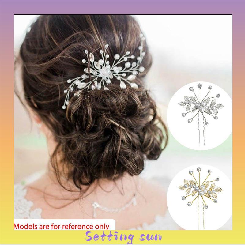 Hairpin Tusuk Konde Hairpiece Hiasan Sanggul Rambut Aksesoris Pengantin Bridal Wedding TN