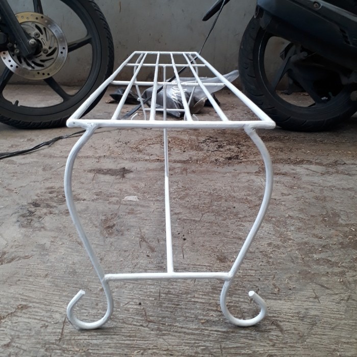Rak pot bunga besi 1 susun, rak besi tanaman, rak besi, bagus