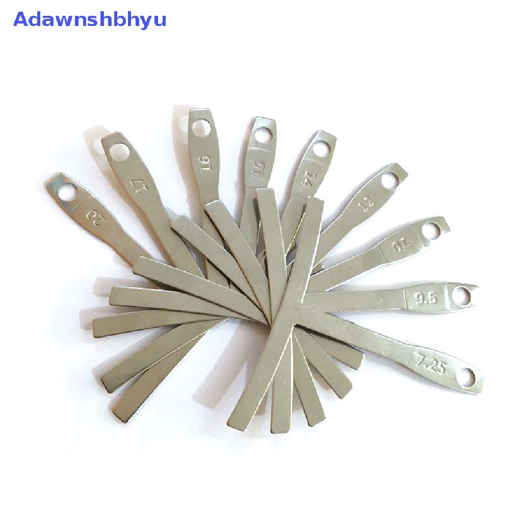 Adhyu 9pcs Understring Radius Measure Bass String Pengukur Gitar Perbaikan Mengukur Bentuk T ID