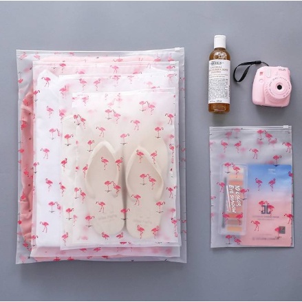 BAJ Ziplock Karakter Travel Pouch Serbaguna Polos Zipper Motif Packaging Storage Bag Tas Penyimpanan Pakaian Zip Lock Plastik anti Air Murah TA061