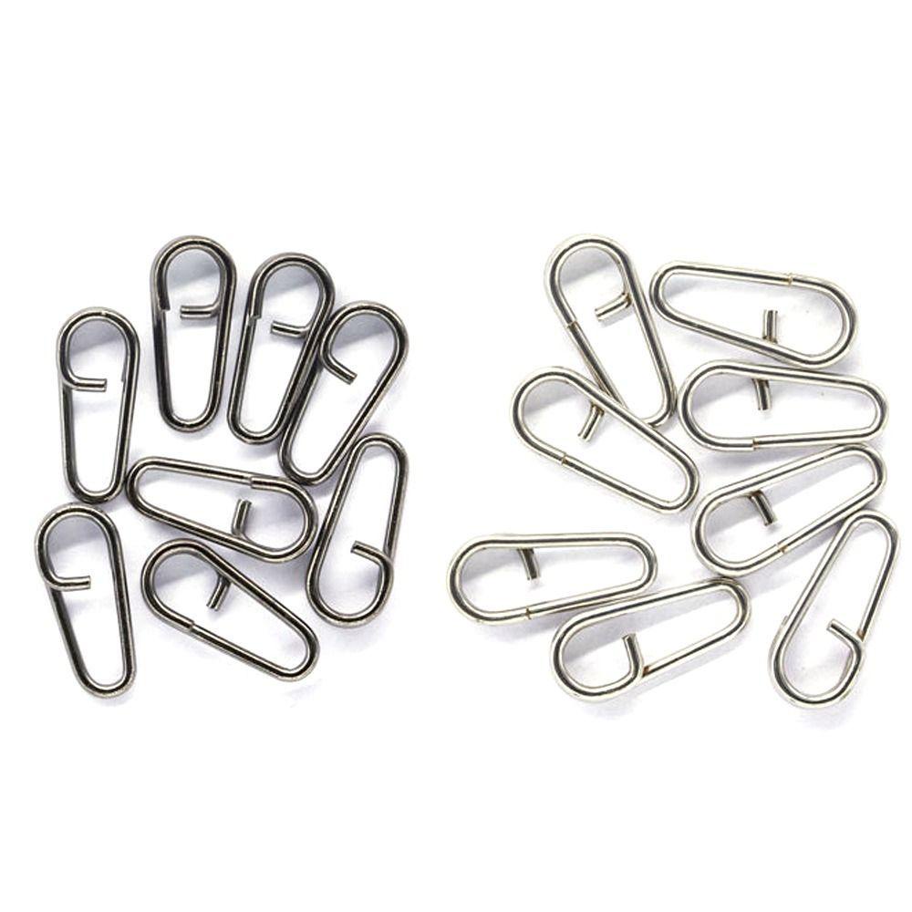 TOP Memancing Gantung Snap Baru Kualitas Tinggi Kunci Cepat Stainless Steel Tahan Lama Oval Split Rings