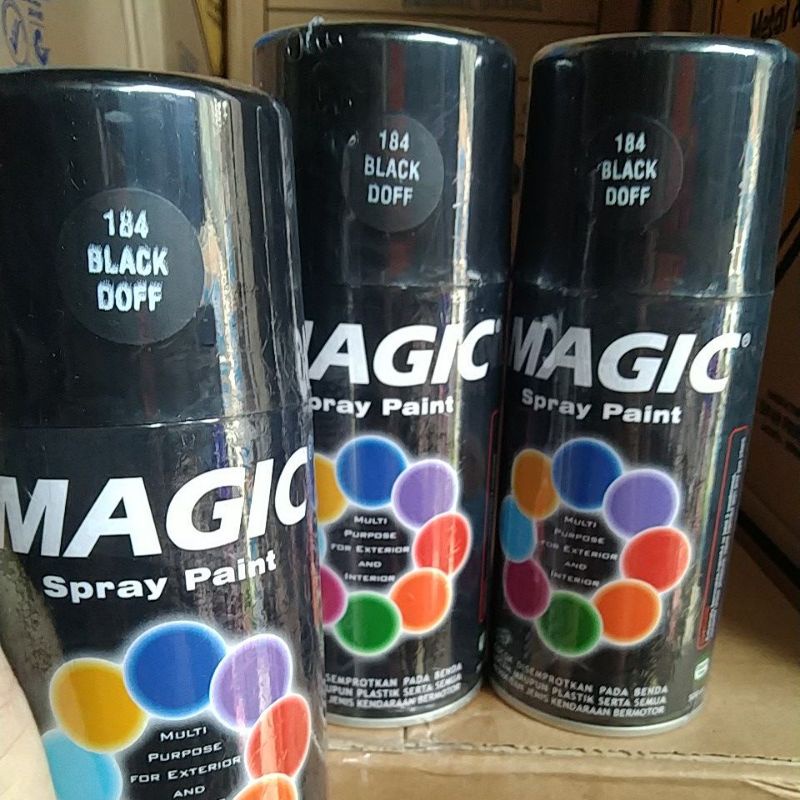 cat semprot pilok pilox magic spray paint magic black doff 184 300cc hitam gloss hitam kempling hitam mati hitam plat nomor