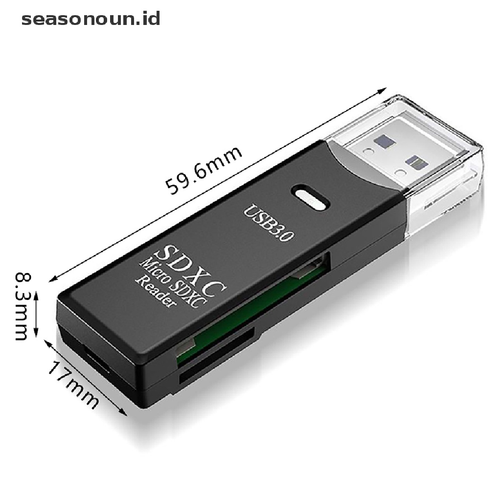 Seasonoun USB 3.0 Memory Reader Micro TF SD Card Reader Flash Drive Penulis Kecepatan Tinggi.