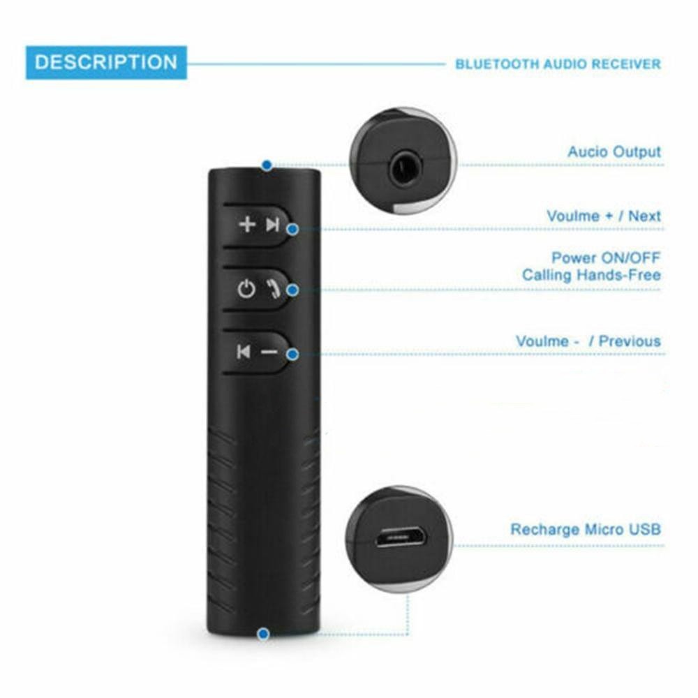 【3.5Mm】Bluetooth Wireless Receiver BT-450 Adaptor Pemancar Penerima Bluetooth Nirkabel 5.0 untuk Speaker Audio Musik Mobil Aux Hp Penerima Bebas Genggam