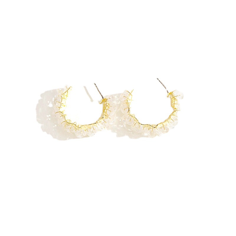Rasa Desain Modis Koil Nyamuk Tipe C, Wajah Super Abadi, Anting Tipis Perempuan Zirkon Tidak Teratur, 1pasang Gaya Ins, Rasa Canggih, Indah Dan Cahaya Mewah
