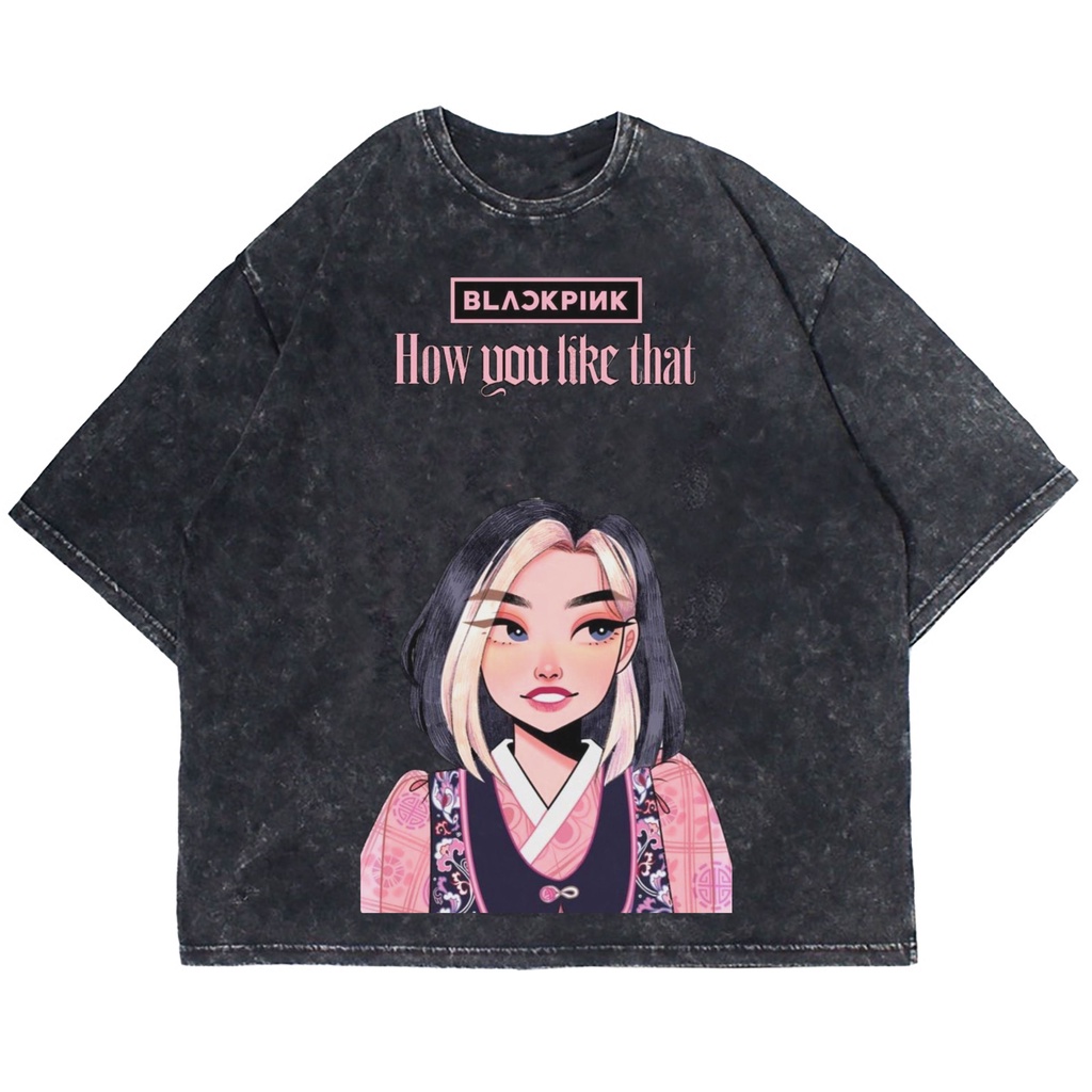 Patternmerch "blackpink jennie cartoon edition" Oversize T-shirt | washed tee | kaos vintage