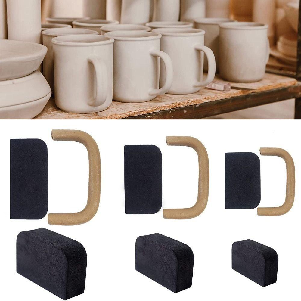 R-flower Pottery Mug Handle Mold Cetakan Setengah Lingkaran Cetakan Berbentuk Telinga Untuk Clay Ceramic Handle for Clay Coffee Mug Handle Mold Alat Tembikar Cetakan Keramik Untuk Gerabah