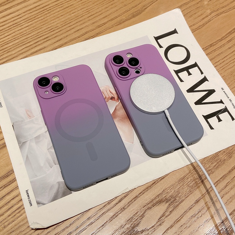 NEW! ! Casing Magsafe Buram Warna Premium untuk iPhone 11 12 13 14 Pro Max dengan Pelindung Lensa Kamera Film Anti Debu Anti Gores Sarung Lembut Anti Sidik Jari