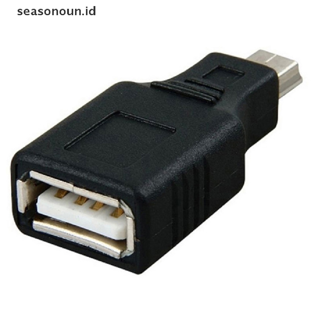 Seasonoun Car Audio On-Board MP3 Mini USB T Type Interface Mini USB A Female Ke Micro/Mini USB B Male Plug OTG Host Adapter Converter Konektor.