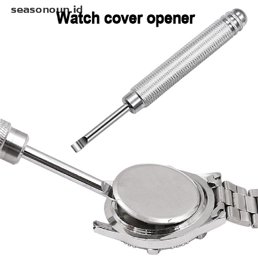 Seasonoun Alat Reparasi Jam Tangan Watch Case Opener Watch Back Long Handle Remover Repair Tool.