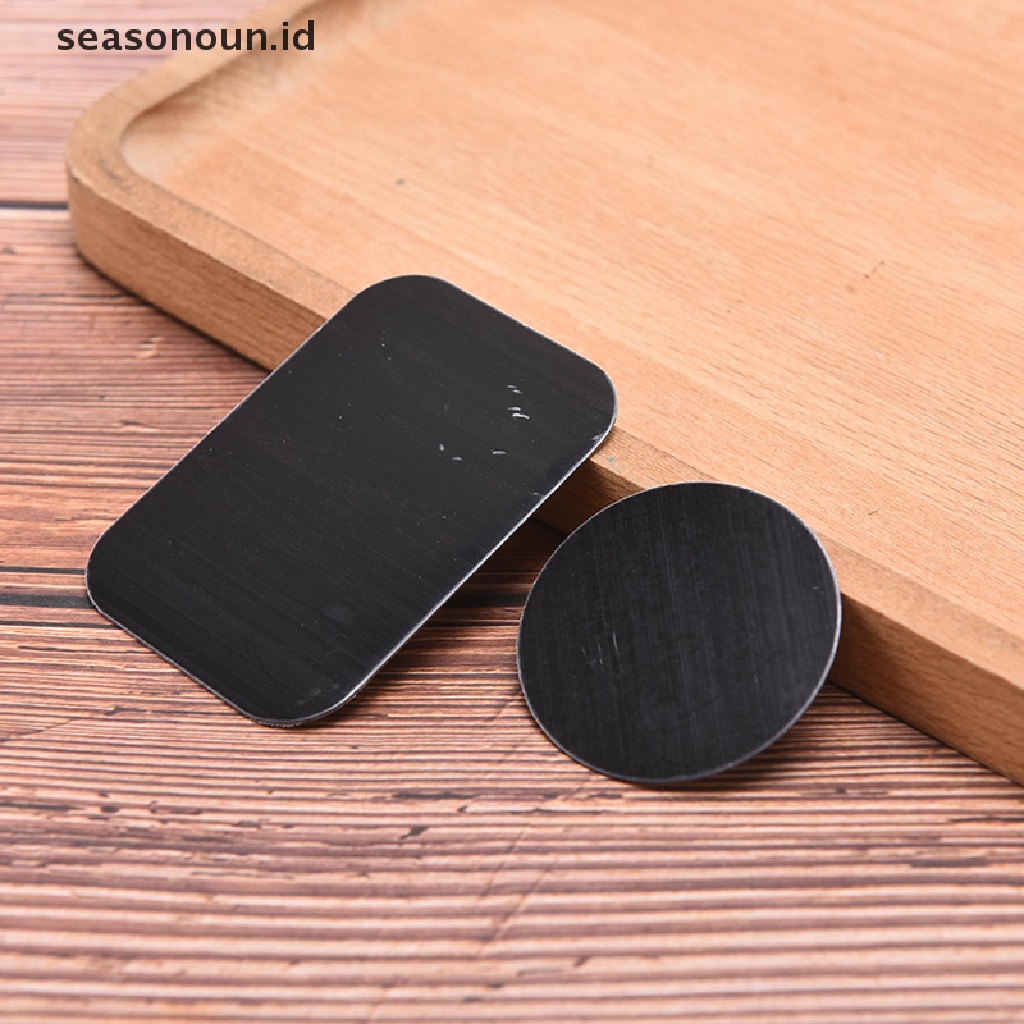 Seasonoun 10Pc Stiker Plat Metal Ganti Untuk Dudukan Hp Magnet Mobil.