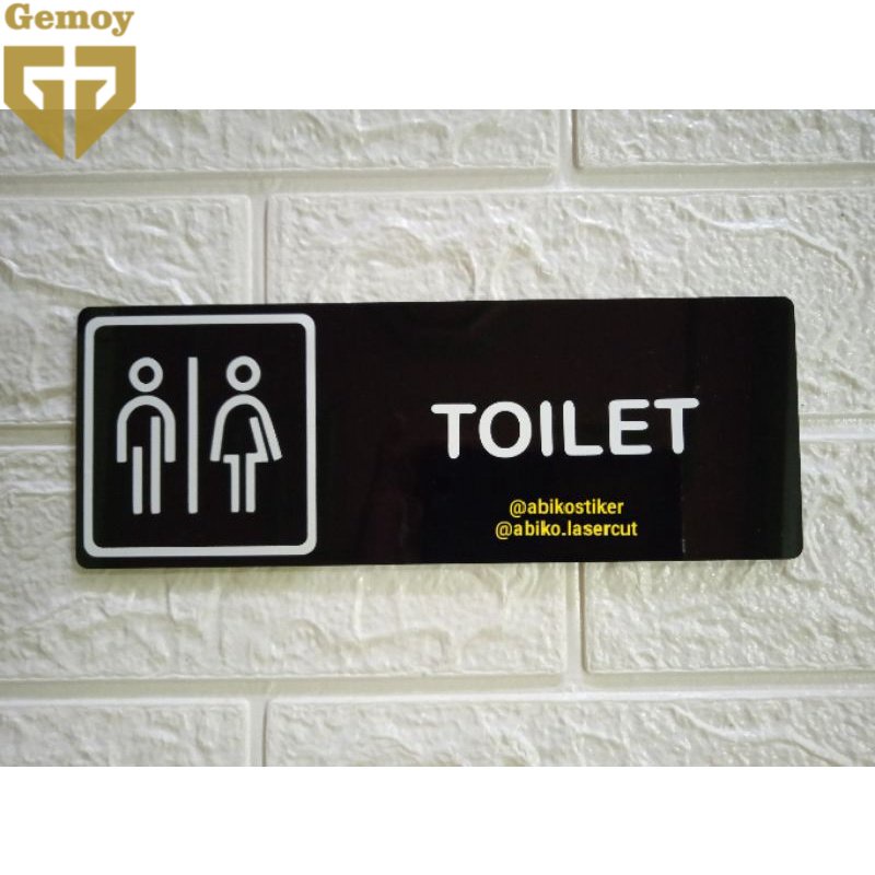 Unik sign board toilet - toilet umum - papan toilet - akrilik signage Murah