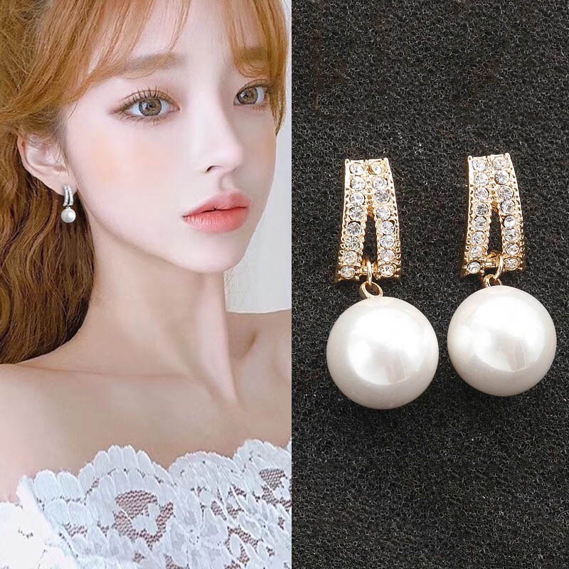 Kepribadian Jepang dan Korea Ring Gaya Fashion Geometry Pearl sederhana dan indah