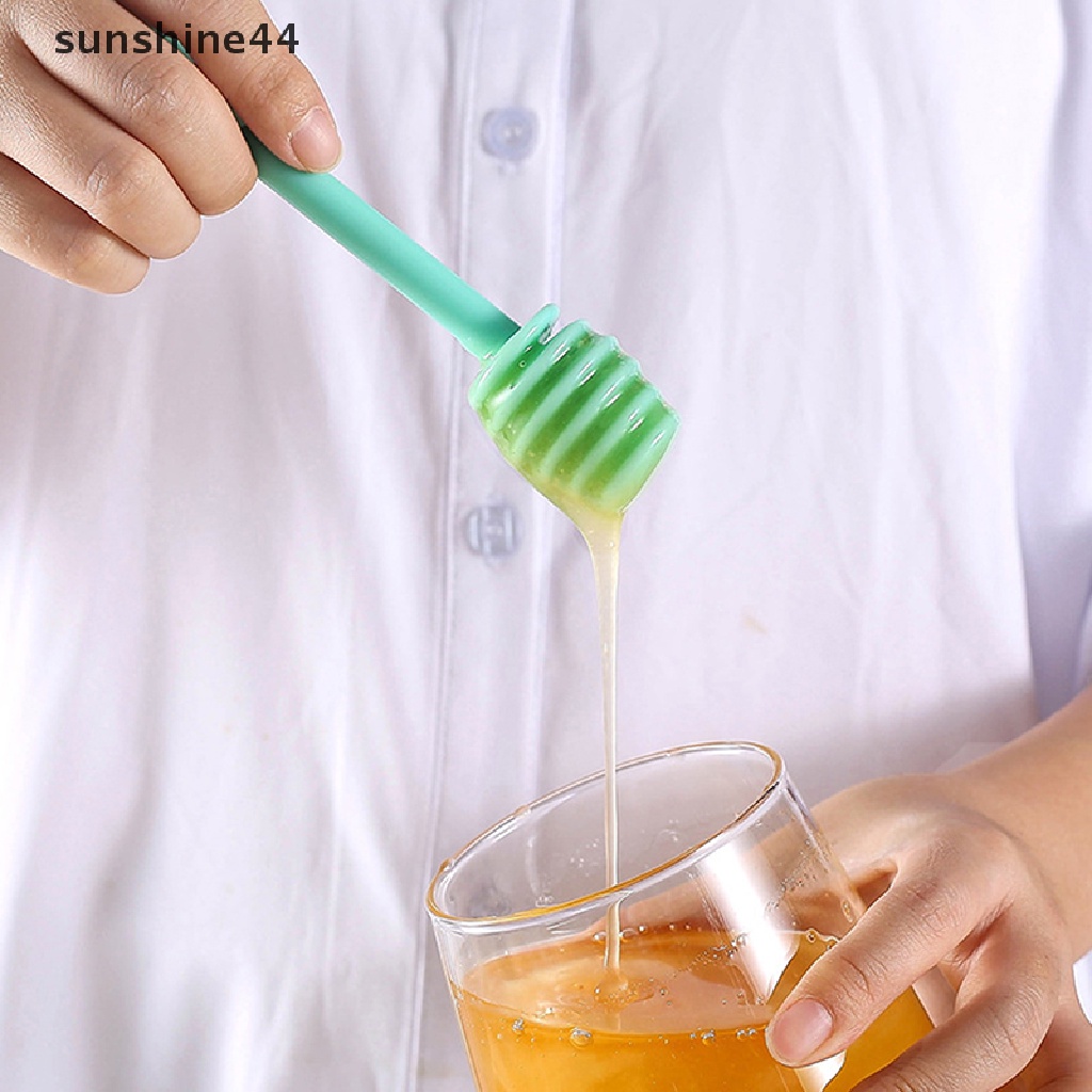 Sunshine Plastic Honey Stir Bar Pengaduk Madu Praktis Stick Jar Sendok Alat Dapur ID