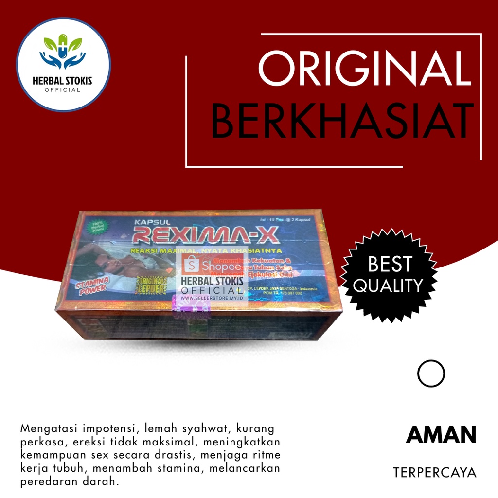 

Suplemen Kapsul Herbal Reximax Original Kapsul Obat (Kuat) Pria