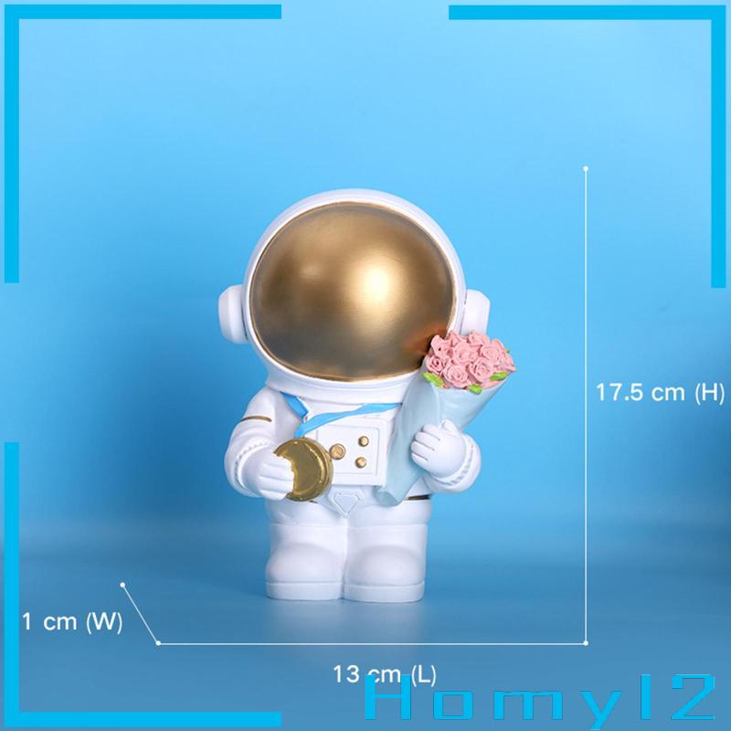 [HOMYL2] Figurine Astronot Patung Angka Kerajinan Dekorasi Resin Untuk Ruang Tamu