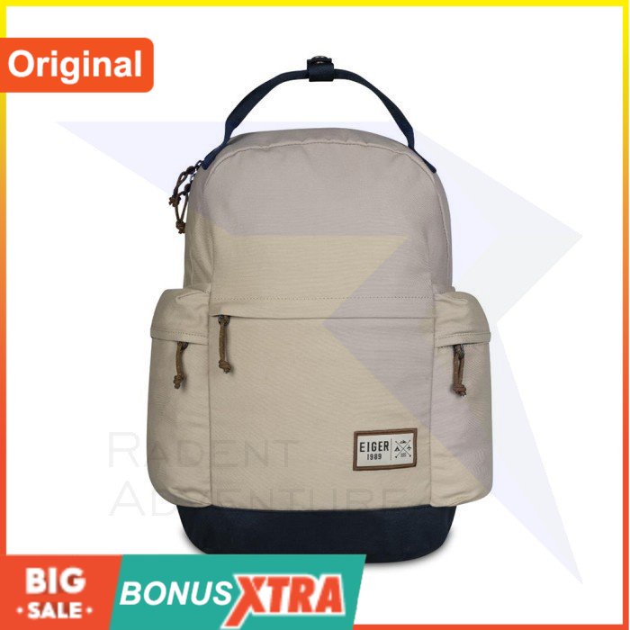 Tas 𝐄𝐢𝐠𝐞e𝐫 X Aster Canvas 22L Backpack 91000 5804 Beige ORIGINAL Keren