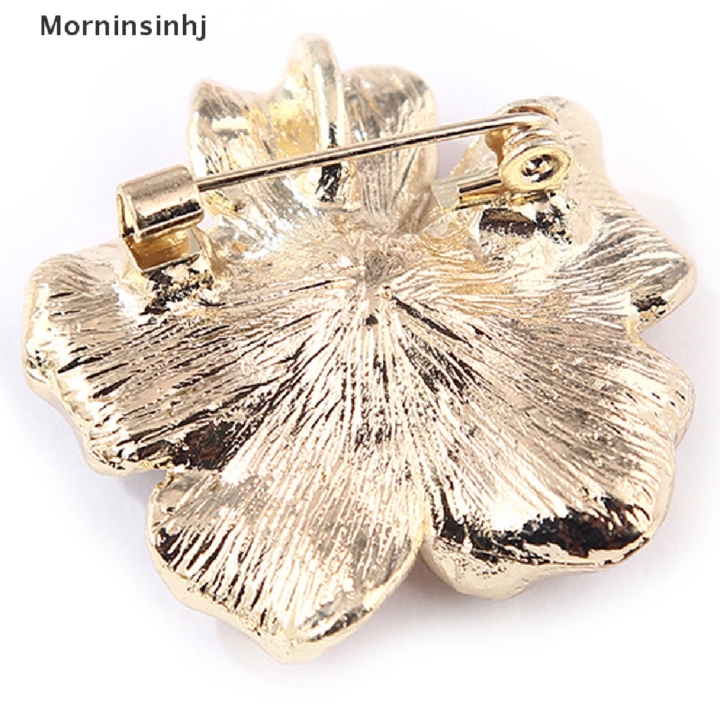 Mornin Fashion Kristal Berlian Imitasi Mutiara Bunga Bros Pin Wanita Gadis Anti-exposure Brooch id