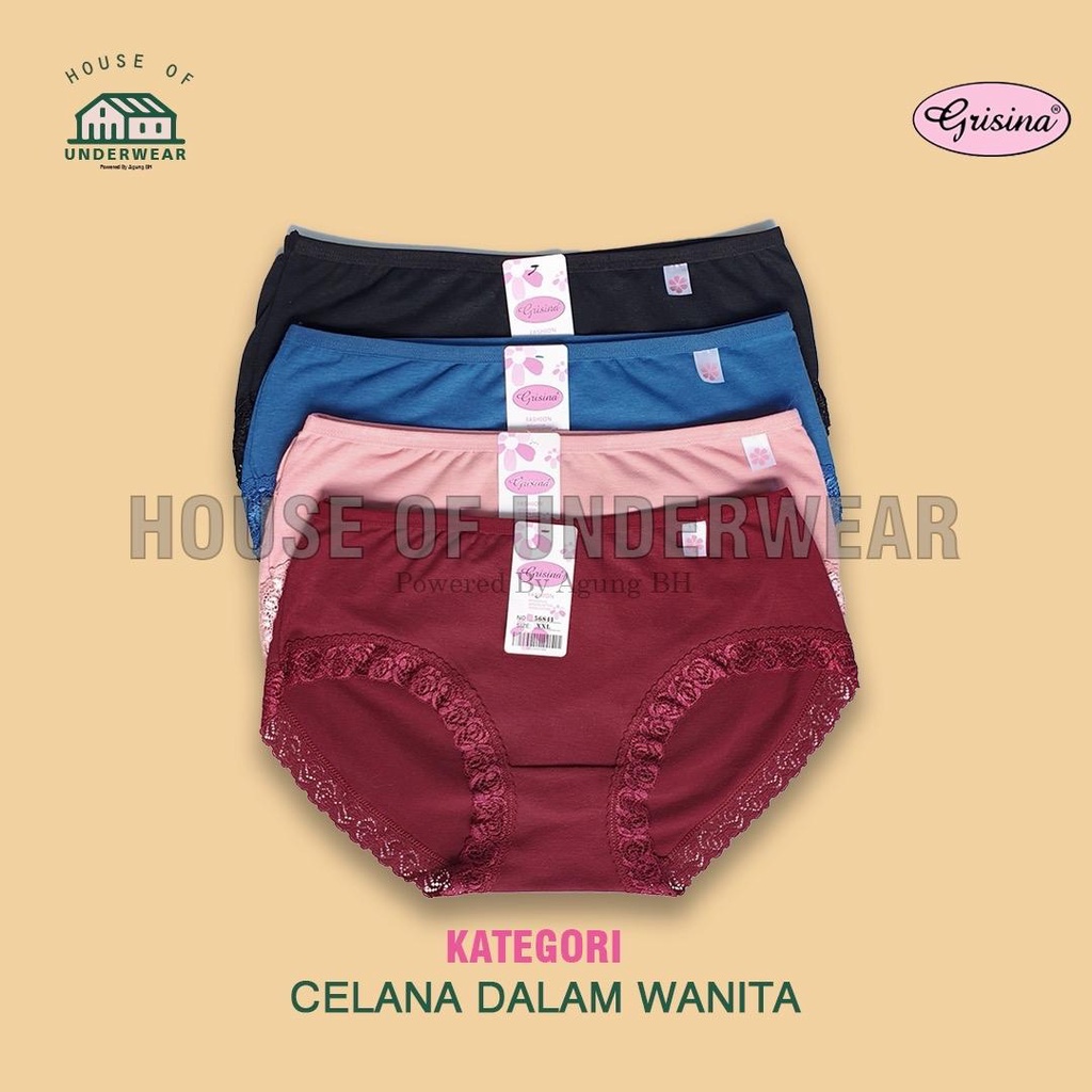 Celana Dalam Wanita Grisina 56841 / Celana dalam Wanita Renda/Cd wanita Renda Grosir lusinan