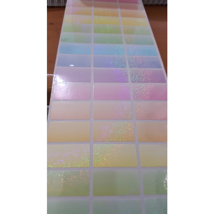

Solman Label Nama Anti Air Polos Pelangi Glitter Gradasi Pastel Berbagai Ukuran Untuk Perempuan