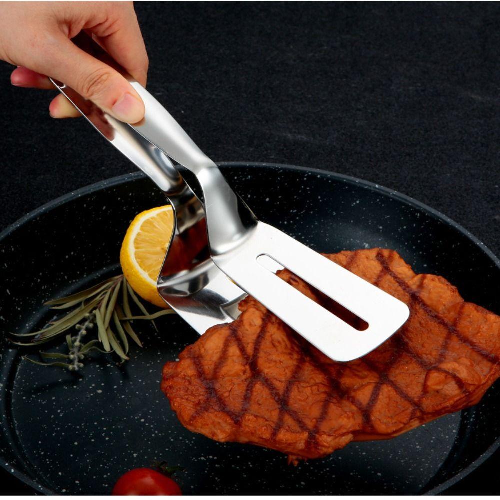 [Elegan] Sekop Penggorengan Steak Scaldproof Awet Alat Dapur Klip Steak Roti Multifungsi