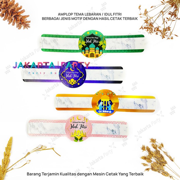 Stiker Belt Idul Fitri 10 Pcs / Stiker Toples Kue Kering / Stiker ied