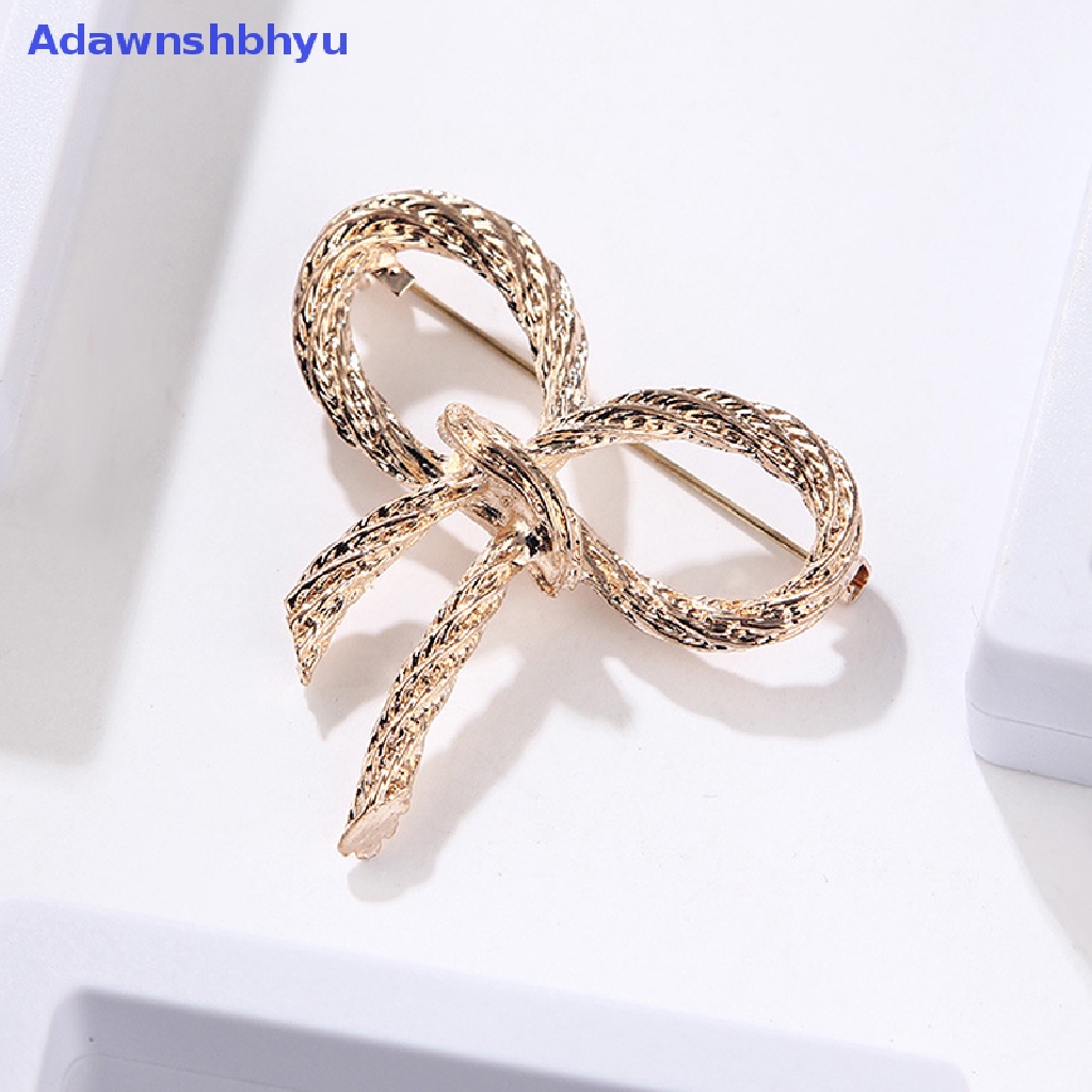 Adhyu Fashion Bow Brooches for Women Bowknot Brooch Pin Safety Lapel Pins Brooch Wedding Jewelry Accessories ID