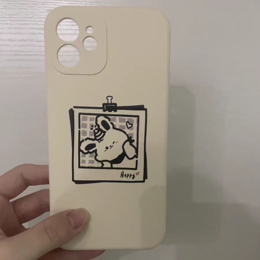 IPHONE Ins Pola Pasangan Cocok Untuk Iphone14 14pro 14plus 13 13pro 13prm iPhone12 7Plus 8Plus Xr XS 13 Pro Max Empat Sudut Casing Ponsel Tahan Guncangan