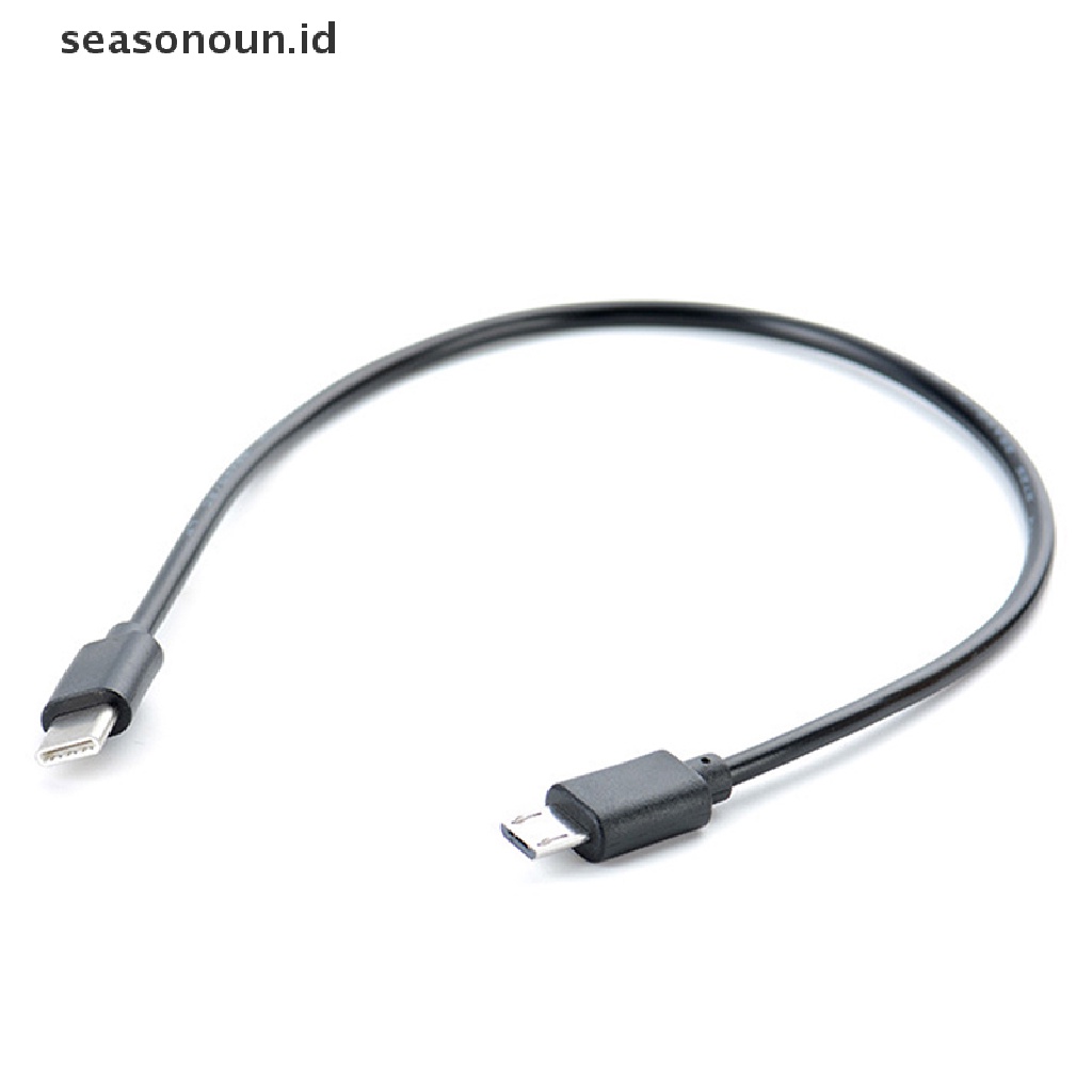 Seasonoun Tipe C Male to Micro USB Male Sync Charge OTG Charge USB-C Kabel Cord Adapter.