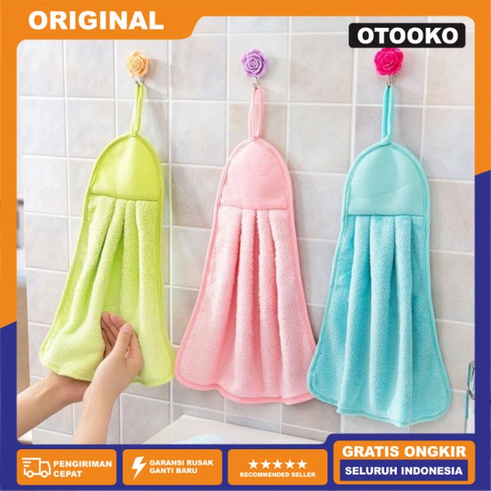 Kain Lap Tangan Dapur Cuci Piring Gantung Handuk Towel Mini microfiber