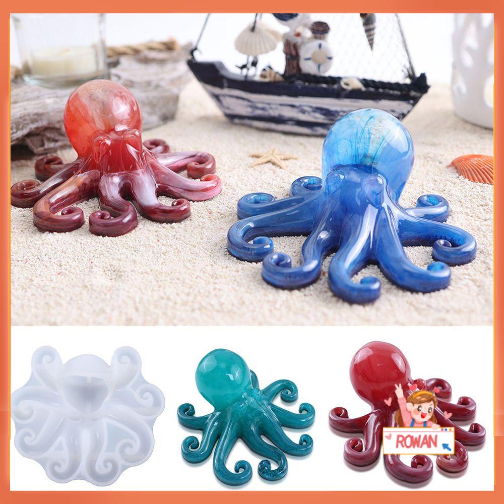 R-flower Ocean Octopus Silicone Mold Cetakan Tanah Liat Epoxy Hadiah Xmas Casting Mold