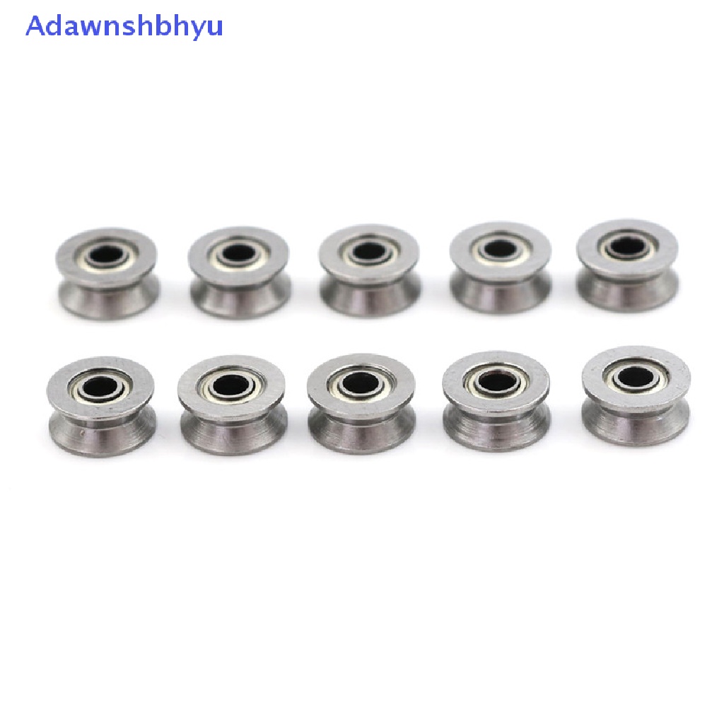 Adhyu 10pcs HCS Deep V Groove Sealed Guide Line Track Pulley Ball Bearing 3 * 12 * 4mm ID