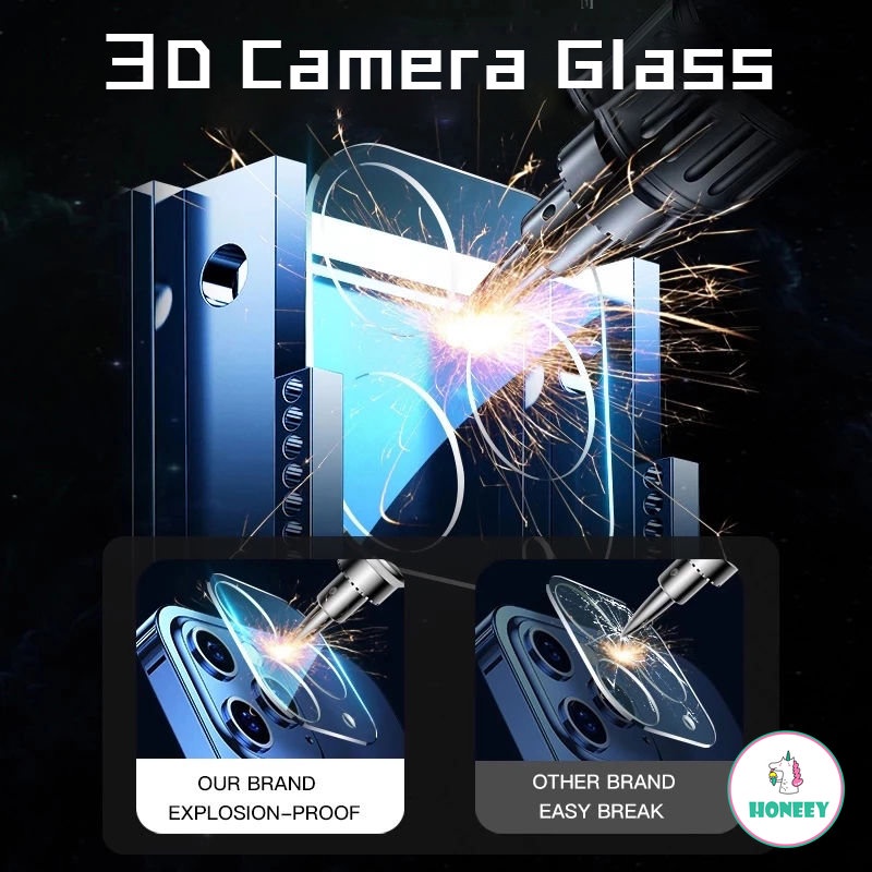 Pelindung Kaca Kamera Belakang HD 3D Untuk IPhone 14 Pro Max Plus 13 12 11 Pelindung Layar Kaca Pelindung Mini Di IPhone 14Pro 13Pro