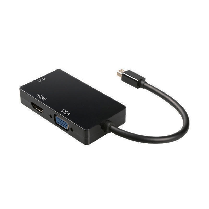 Converter Mini Display Port / Thunderbolt to 3 In 1 HDMI, VGA, DVI High Quality