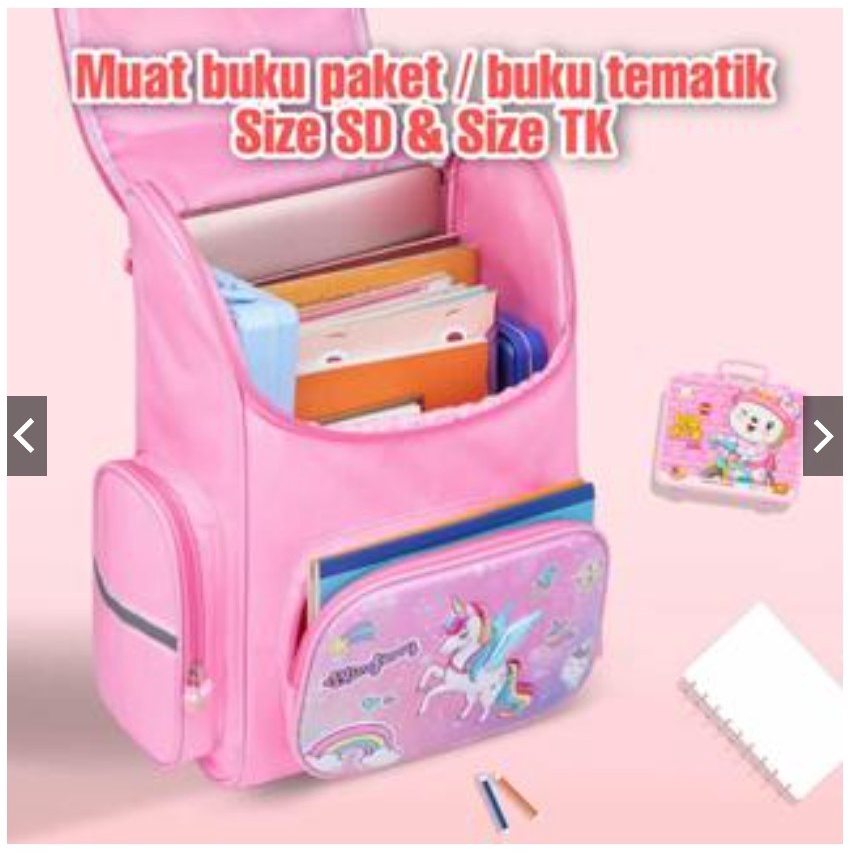 SMARTGIRL NEW TAS RANSEL ANAK SEKOLAH IMPORT UNTUK SD 3D 00530-00533