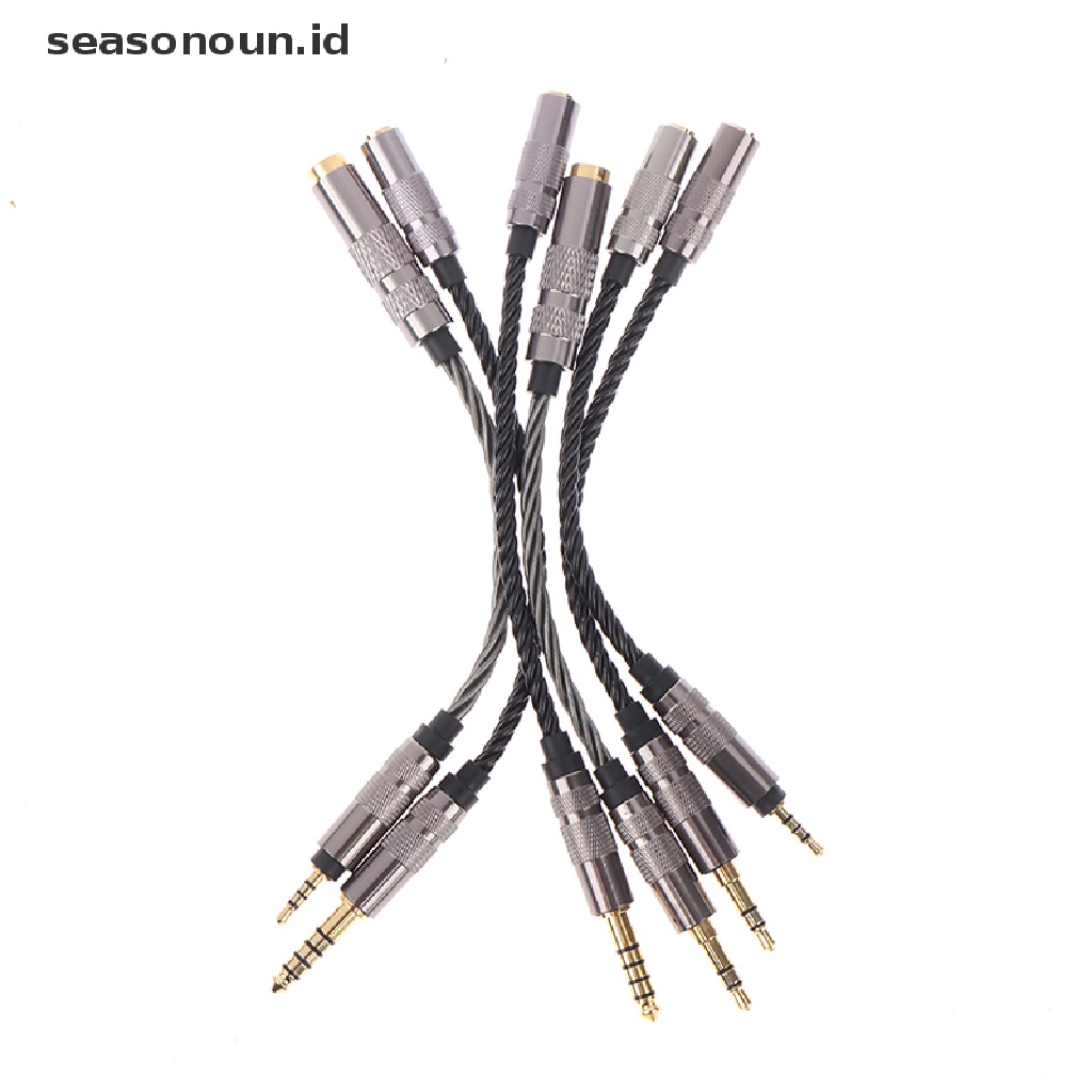 Seasonoun Kabel Audio 2.5 Male To 4.4 Female Balanced Cord 2.5mm/4.4mm Ke Adaptor 3.5mm.