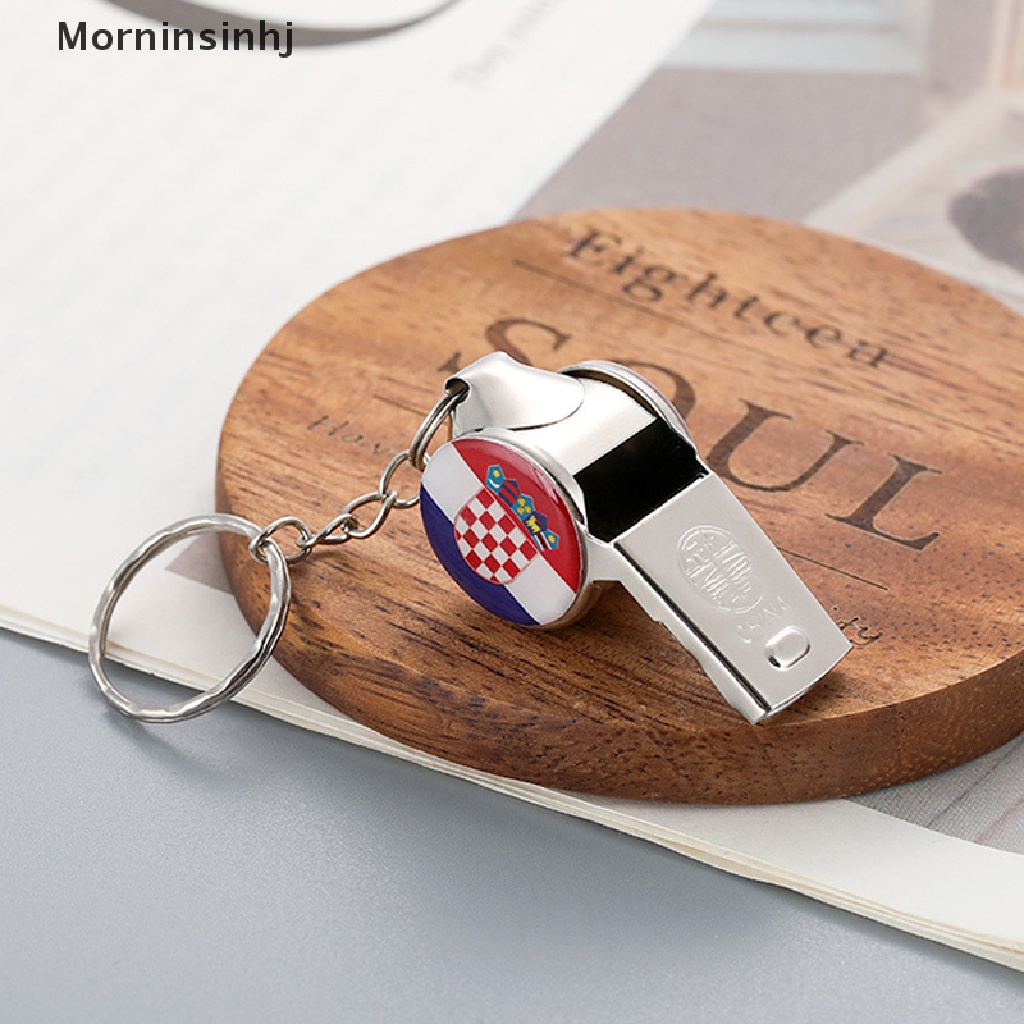 Mornin 2022perlengkapan Kipas Angin Piala Dunia Qatar Coach Whistle Flag Keychain Souvenir id