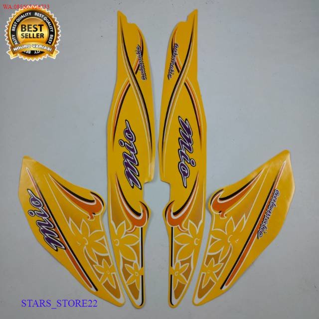 (ORI) striping yamaha mio 2004 2005 kuning stiker motor list body motor KUALITAS ORIGINAL PABRIK