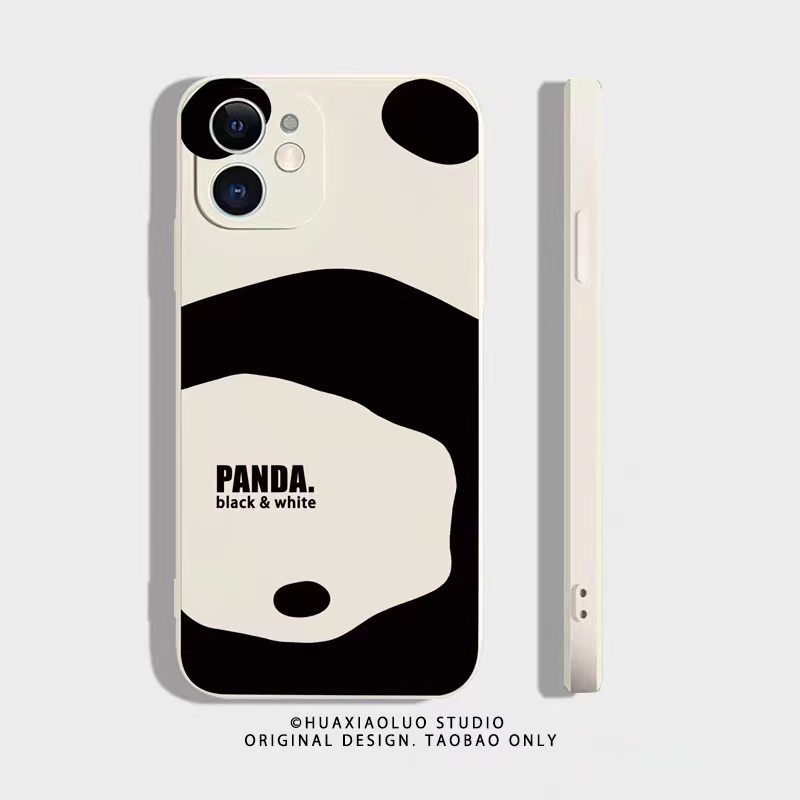 IPHONE Ins Pola Panda Cocok Untuk Iphone14 14pro 14plus 13 13pro 13prm iPhone12 7Plus 8Plus Xr XS 13 Pro Max Empat Sudut Casing Ponsel Tahan Guncangan