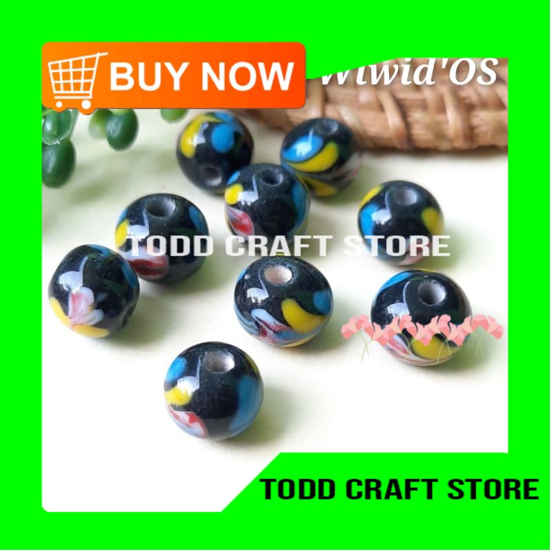 TDY CRAFT (1 bj) MANIK KACA HANDMADE 10 MM MKC019 TODD STORE
